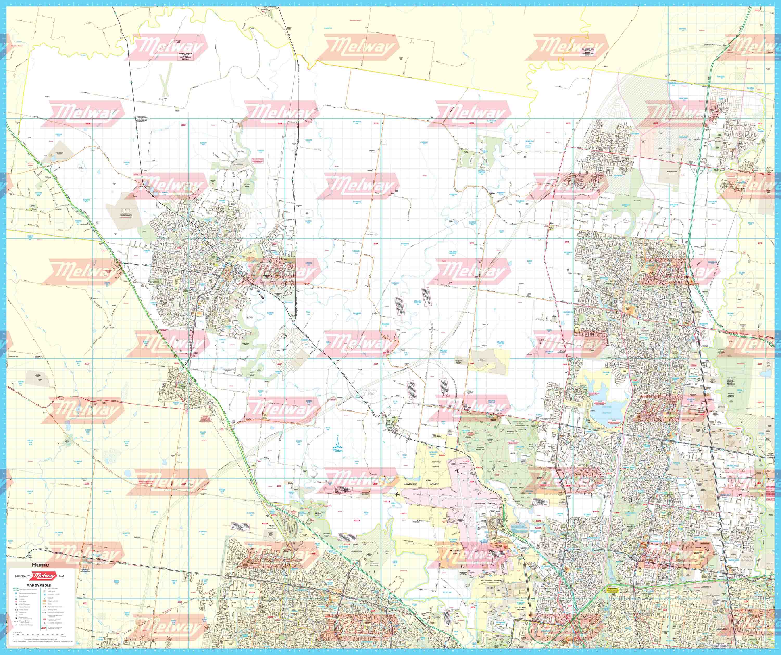 Melway Hume Council WallMap