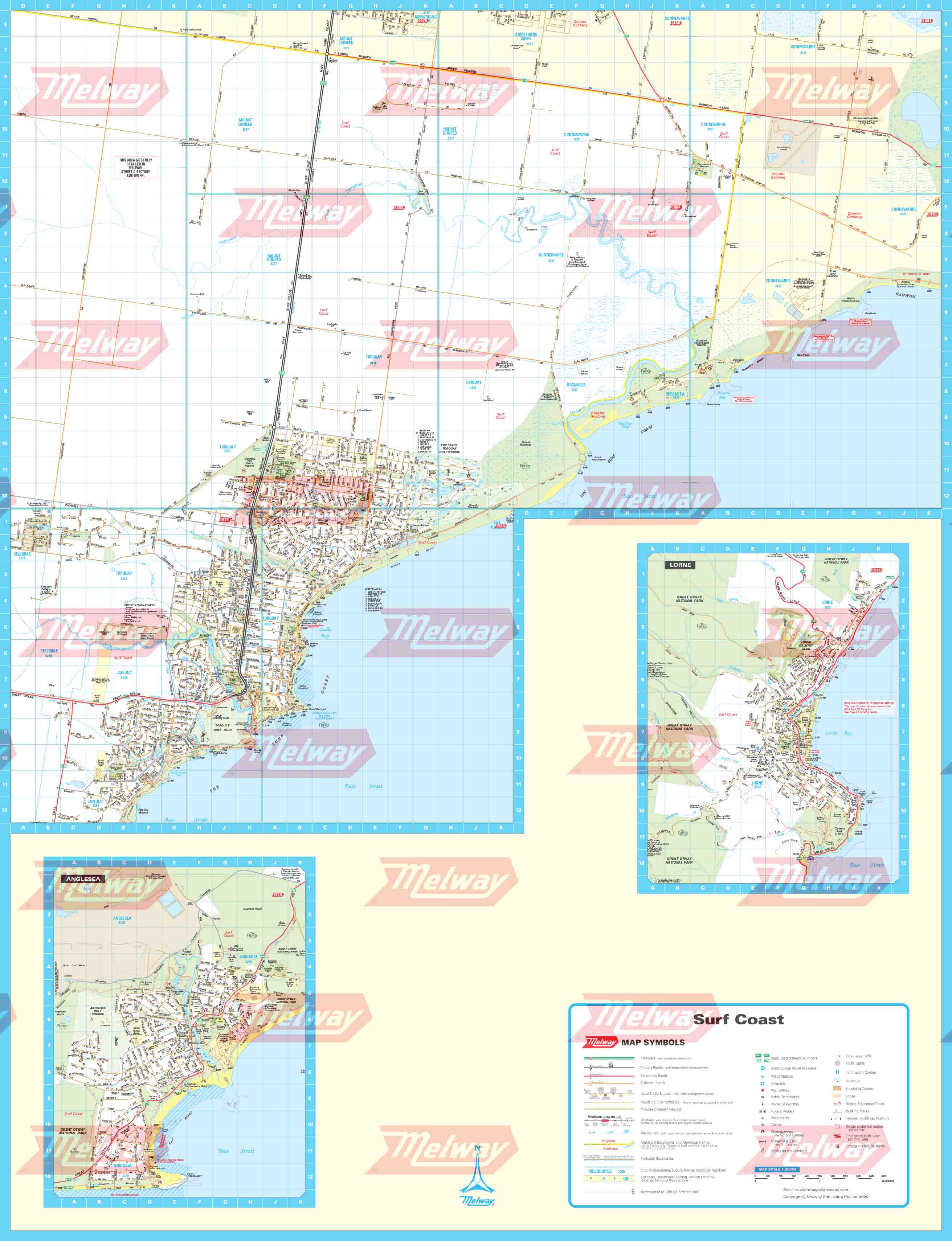 Melway Surf Coast Council WallMap